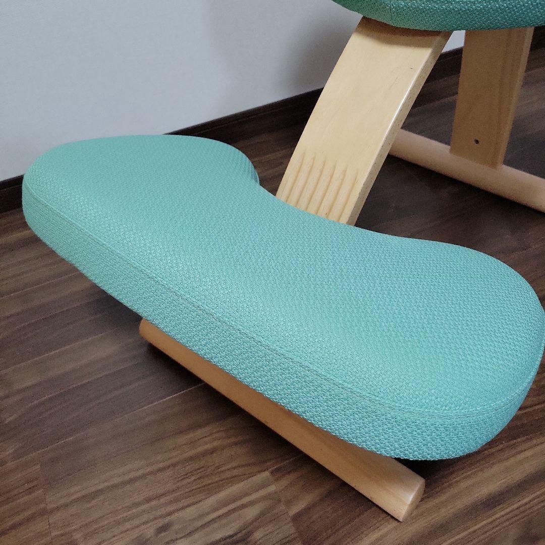 【美品】バランスチェア　イージー　ライトグリーン　付属品すべてあります