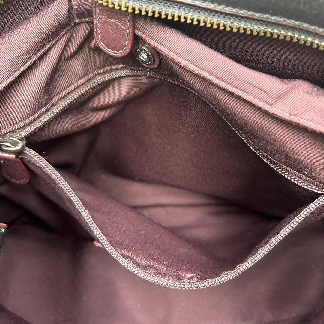 コーチ ベケット 2way ビジネス トートバッグ 革 PVC A4 ブラック