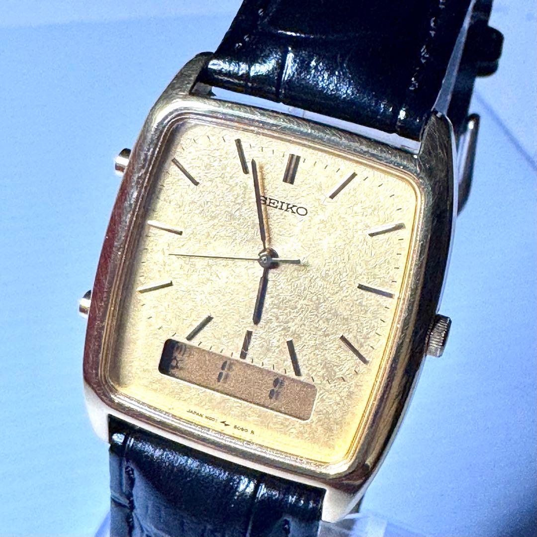 SEIKO メンズ ビンテージ デジアナ H601-5050 ゴールド 多機能