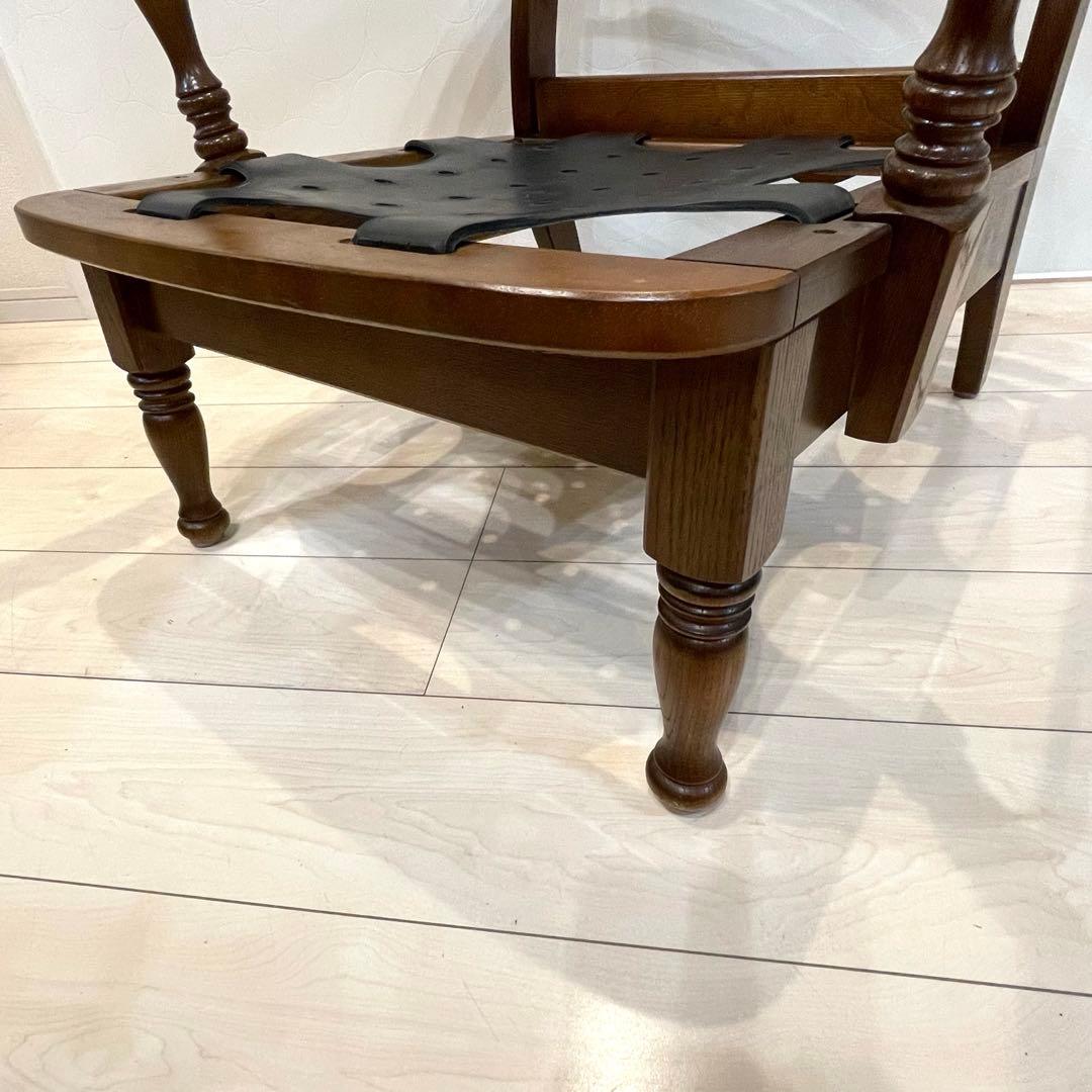 【希少】飛騨産業 穂高 キツツキマーク 花柄 ラウンジチェア アームチェア