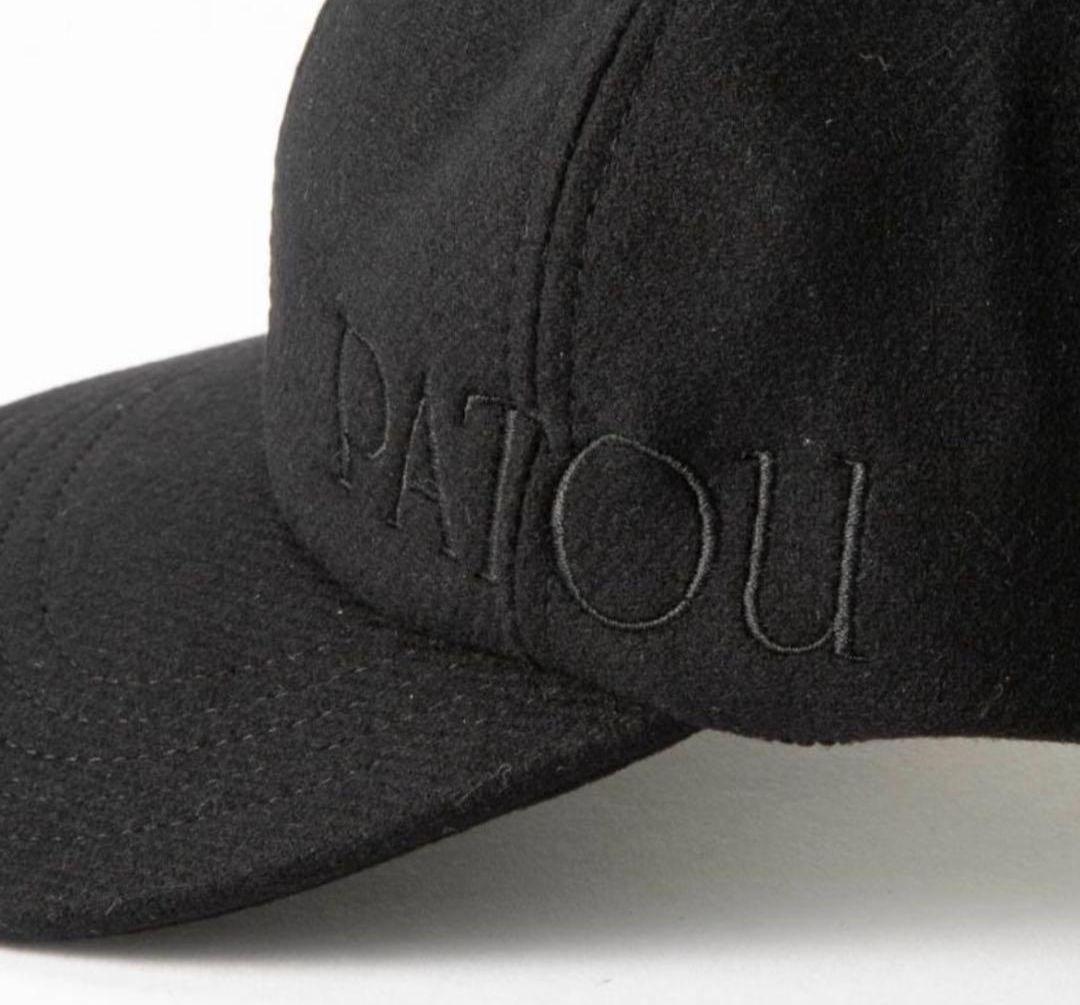 パトゥ PATOU 帽子 ウール ベースボール キャップ　ブラック