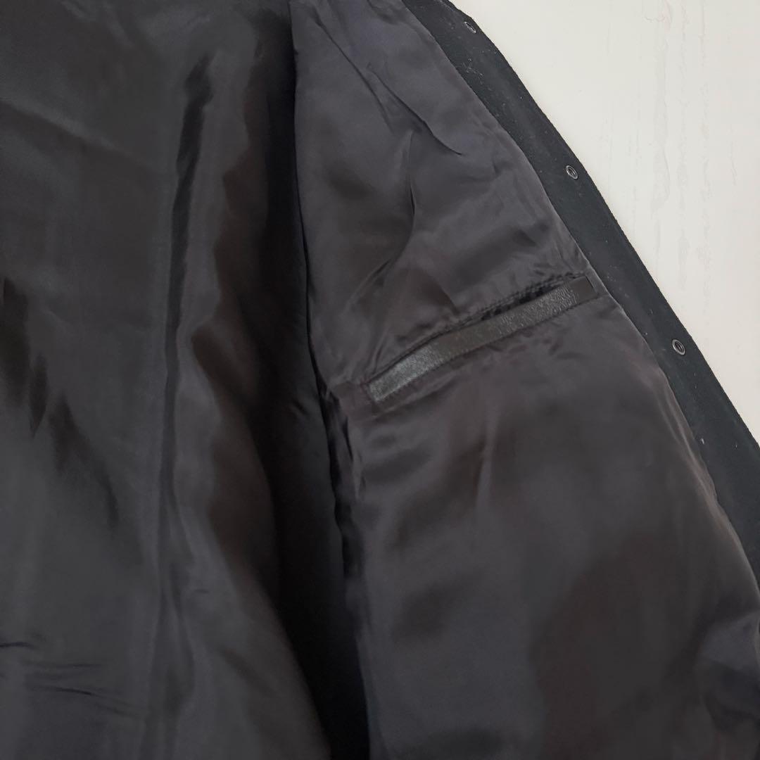 LOEFF ラムレザースリーブ メルトン スタジアム ジャンパー　サイズ1