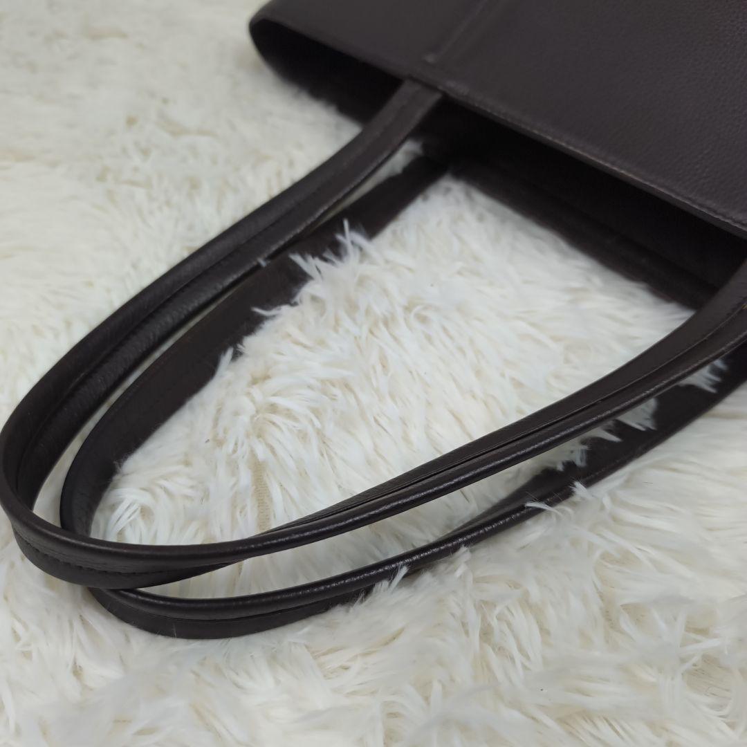 ✨美品✨ シップス スマート レザー トートバッグ シボ革 肩掛け A4可能 茶