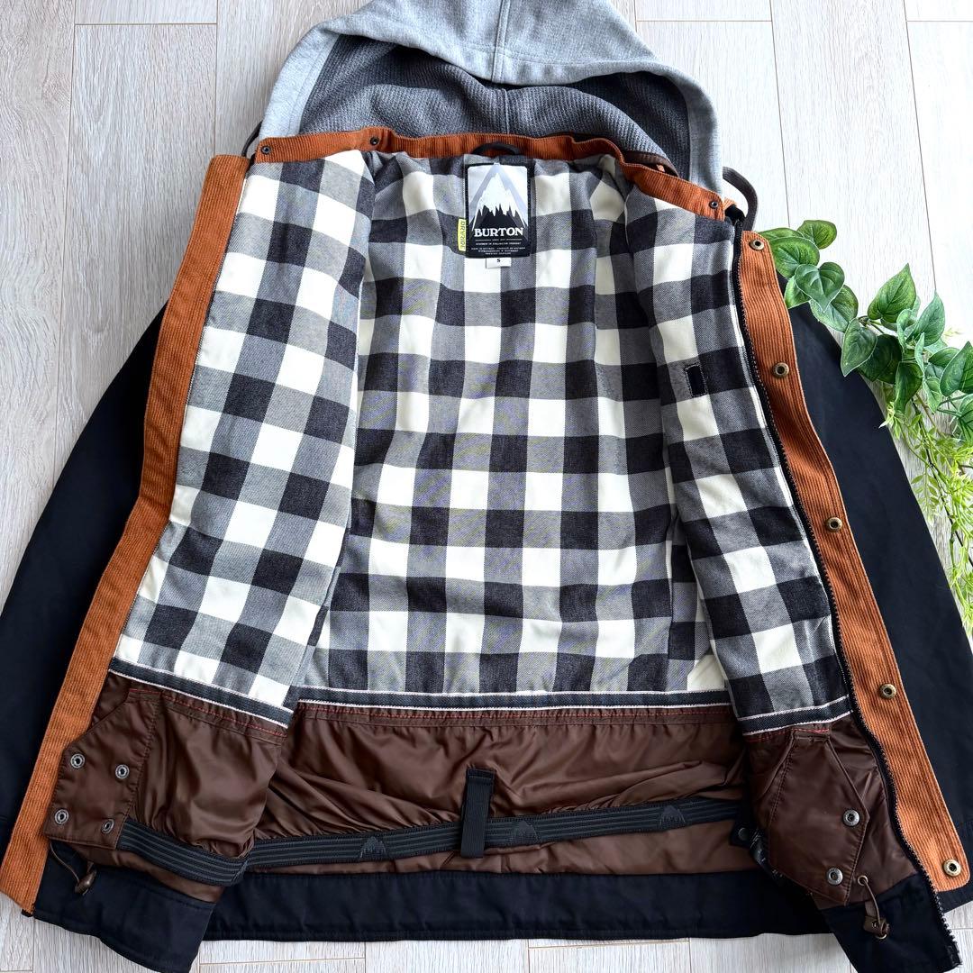 BURTON バートン スノボードウェア ブラック 黒 サーモライト フード