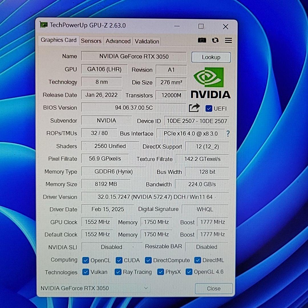自作ゲーミングPC/Core i5-8500/16GB/RTX3050
