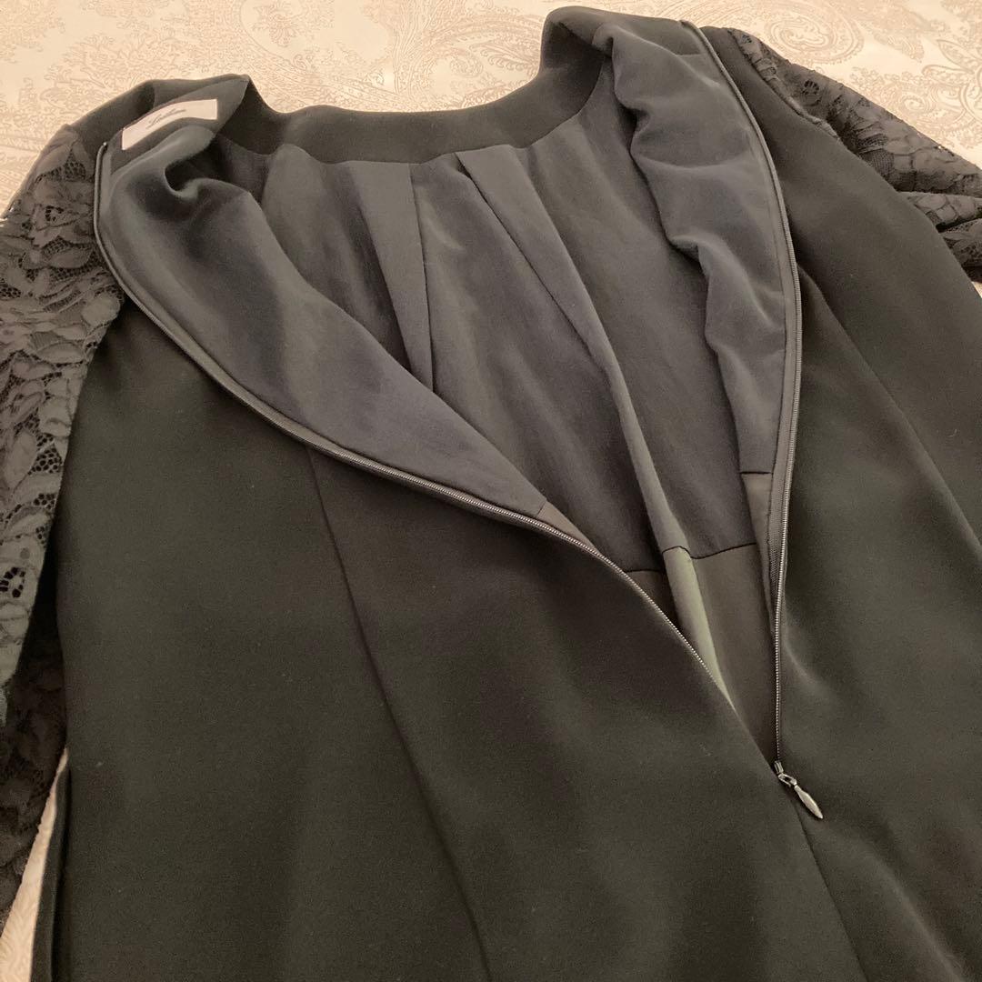 タグ付美品　レリアン9号　 洗えるブラックフォーマルワンピース