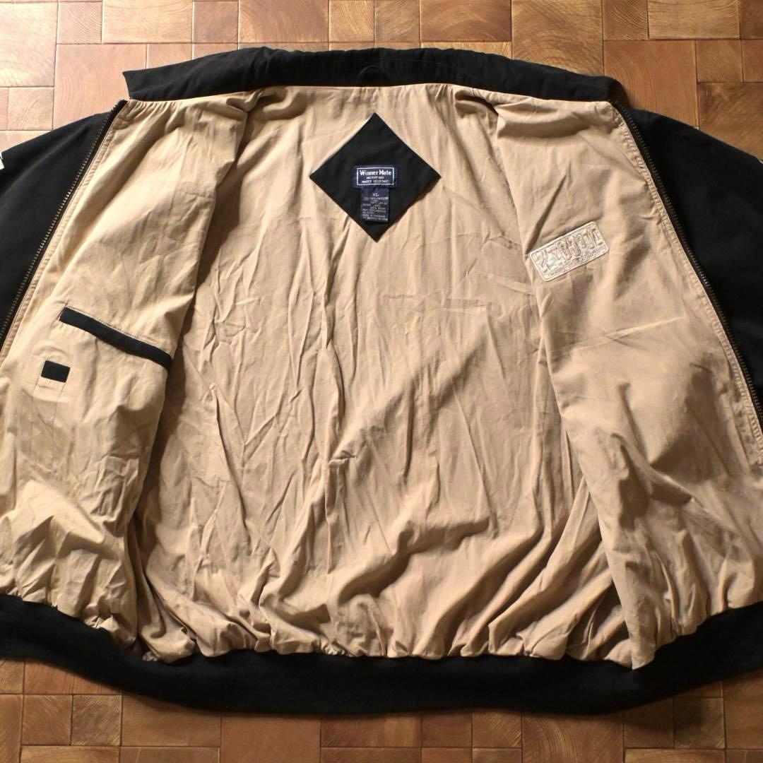 ダ*ー様 00s　US企業ロゴ　スイングトップ　ワークジャケット　ブラック　XL