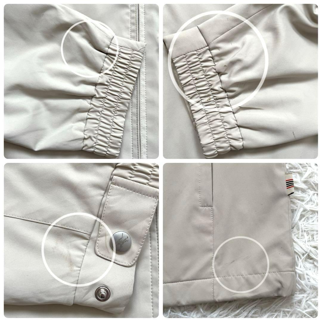 【入手困難】バーバリー ジップジャケット　アイボリー ホース刺繍 ロゴボタン