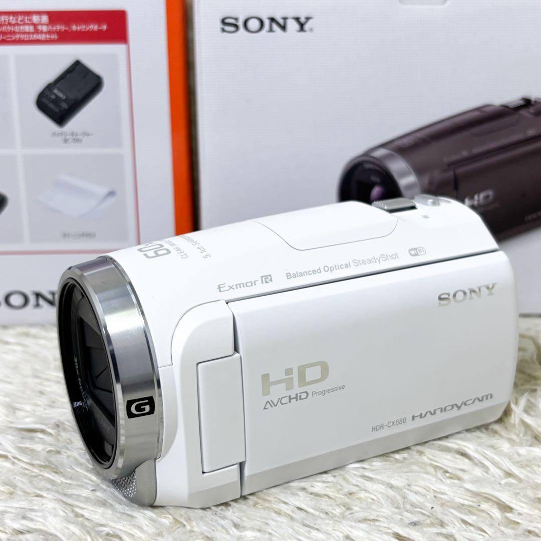 【未使用級】ソニー ハンディカム HDR-CX680 ビデオカメラ ホワイト