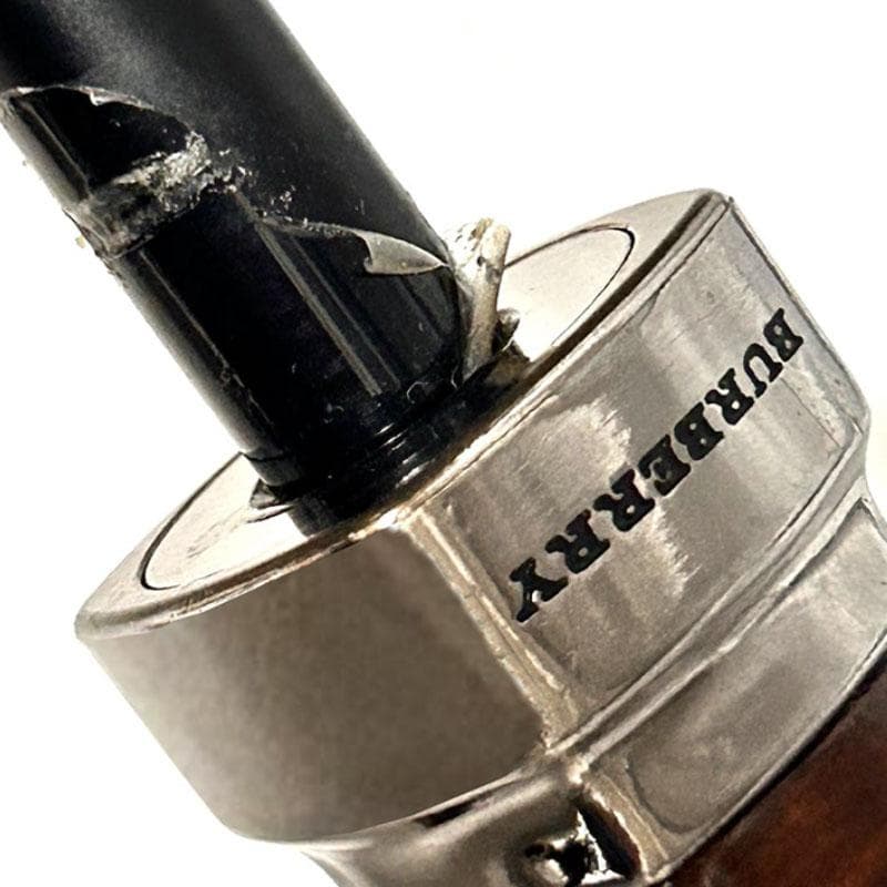 美品 バーバリー BURBERY 長傘 黒無地 裏ベージュバーバリーノバチェック