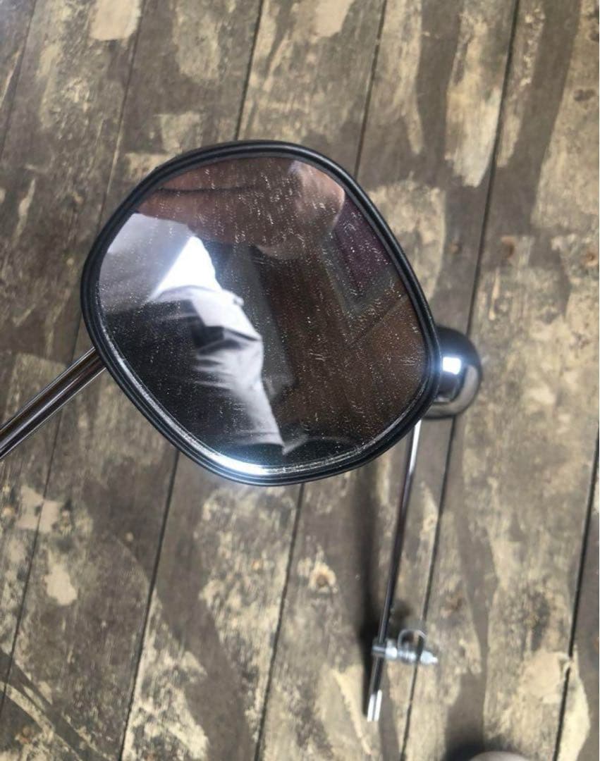 ナポロッキー　タイプ　ミラー　旧車　GT380 黒　サンパチ