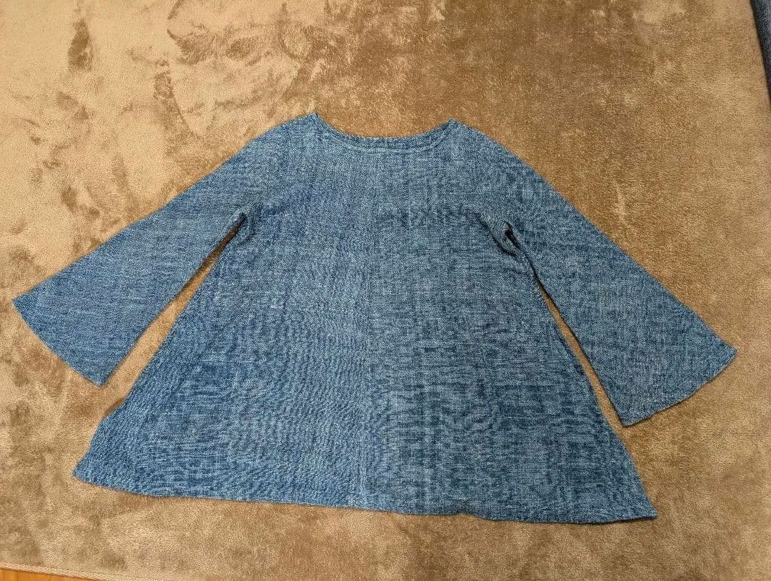うさとの服 Aライントップス 藍染