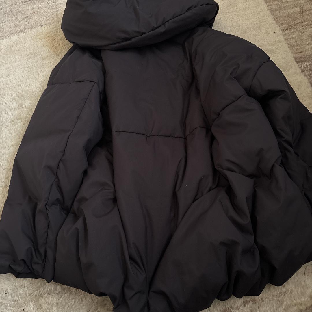 今日まで値下mizuiroindミズイロインド　フードショートダウンジャケット黒