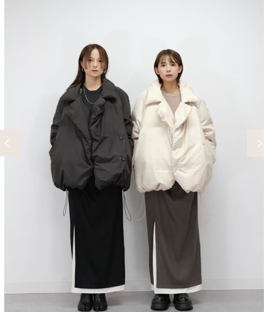 オリジナルコクーンミドルダウンコート