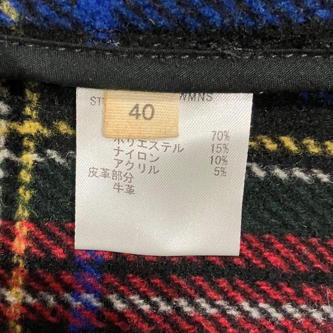 クリスマスカラー✨　ロンドントラディション　ダッフルコート　チェック柄　Lサイズ