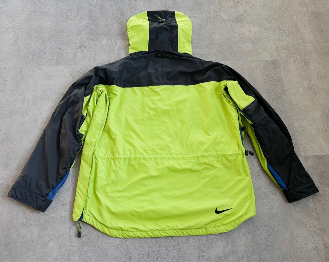 90s Nike ACG ライムグリーン蛍光色アウターＬプルオーバータイプ
