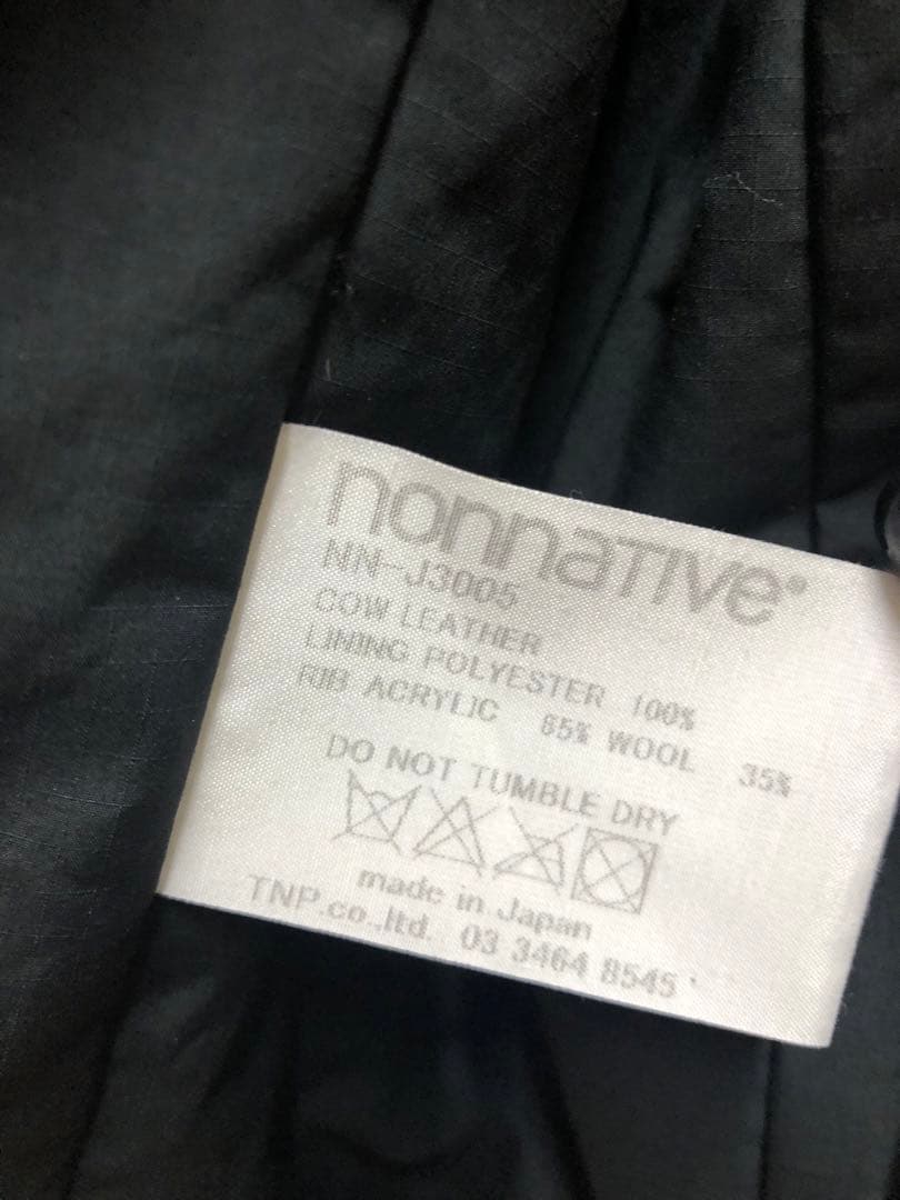 ジャケット・アウター nonnative BIKER BLOUSON COW LEATHER