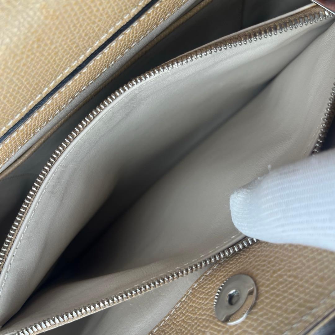 【人気】Valextra ハンドバッグ ベージュ 保存袋付き　小ぶりサイズ