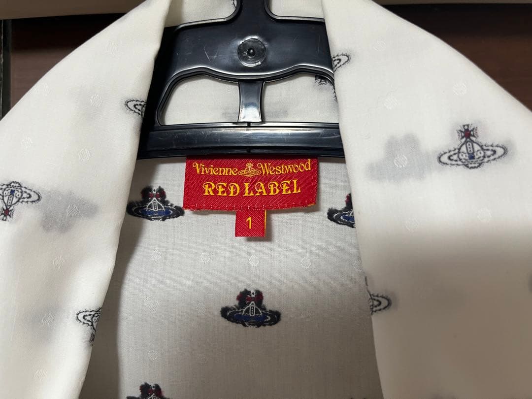 ヴィヴィアンウエストウッド ボウタイ ブラウス 総柄 オーブ刺繍 レッドレーベル