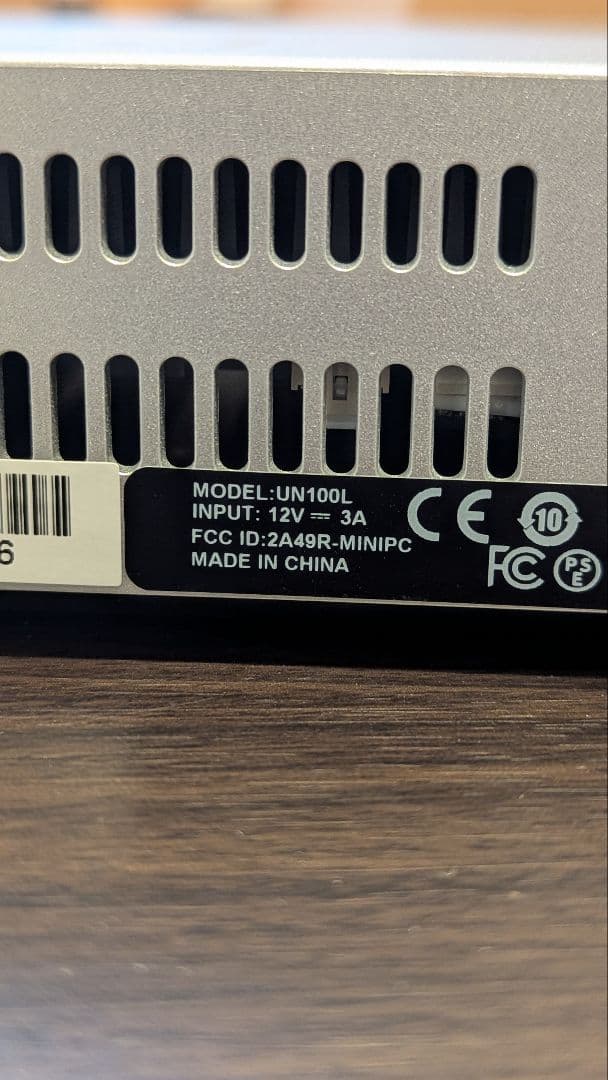 MINISFORUM UN100L （N100）ミニPC 本体