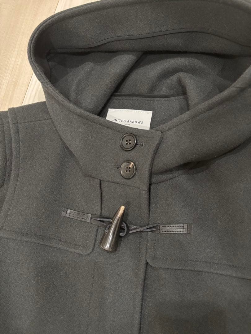 【一度着用】UNITED ARROWS W メルトンダッフルコート38