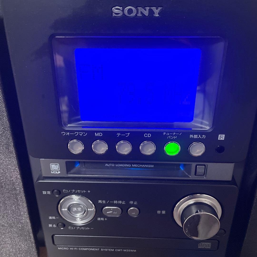 #891SONY MD搭載オールインワンコンポ CMT-M35WM B ブラック